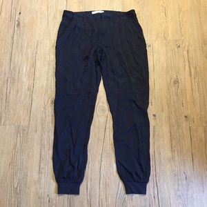 Joie Silk Jogger Tuxedo Pants